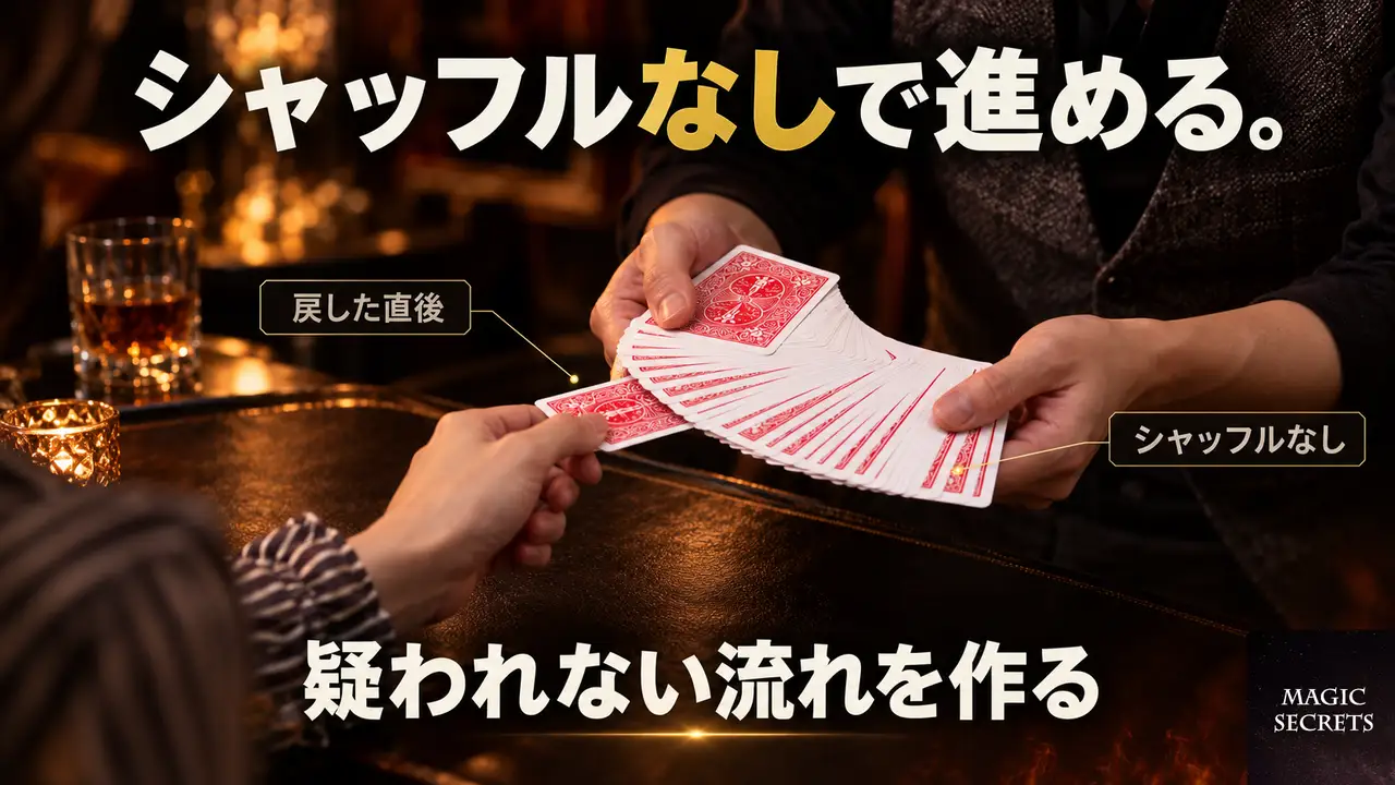 シャッフルなしのコントロールで、疑われずに進められるのか