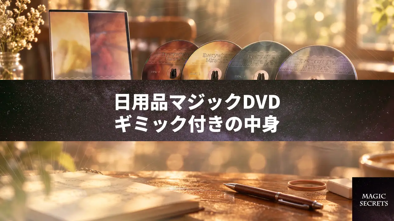 ギミック付きの日用品マジックDVD、Everywhere Miraclesの中身