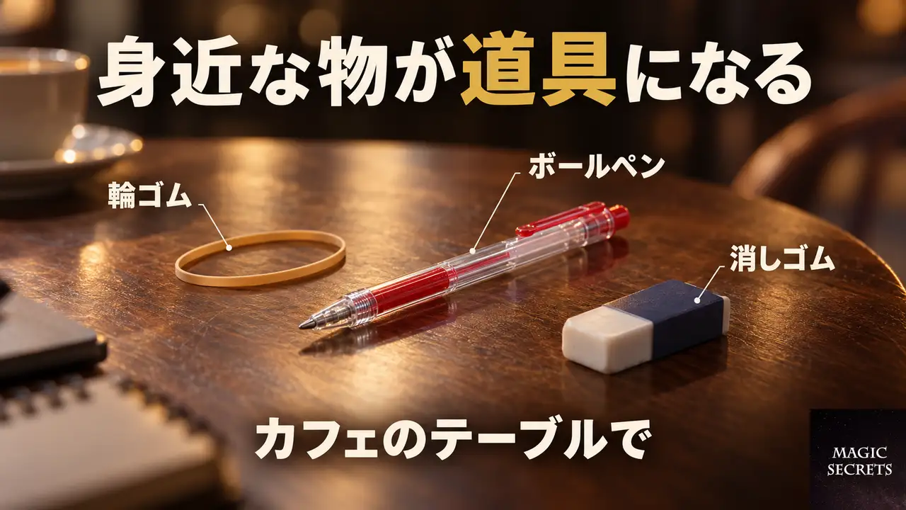 日用品マジックは、どんな物をどんな場面で使うのか