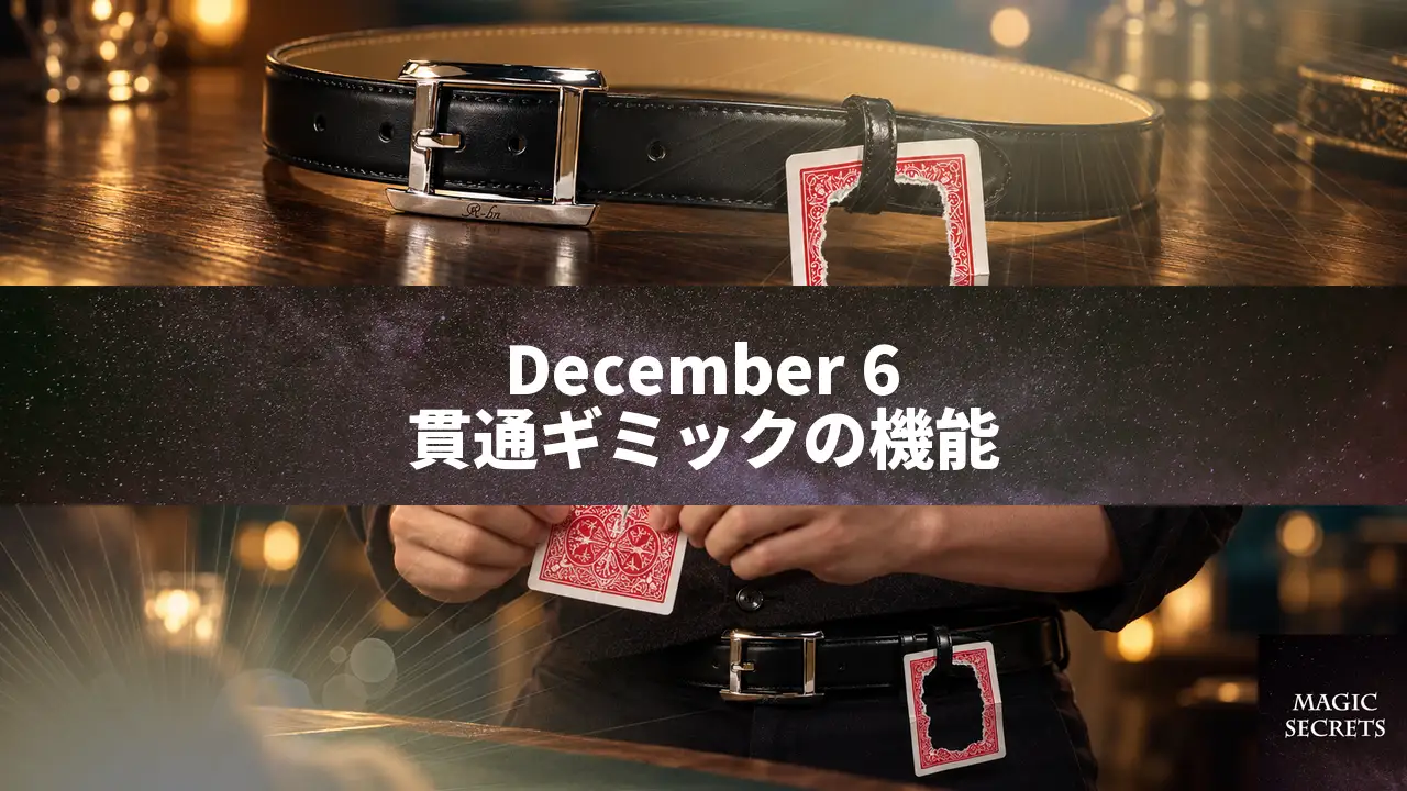 ベルトマジックの貫通ギミックを購入する前に確認したい機能と使いどころ