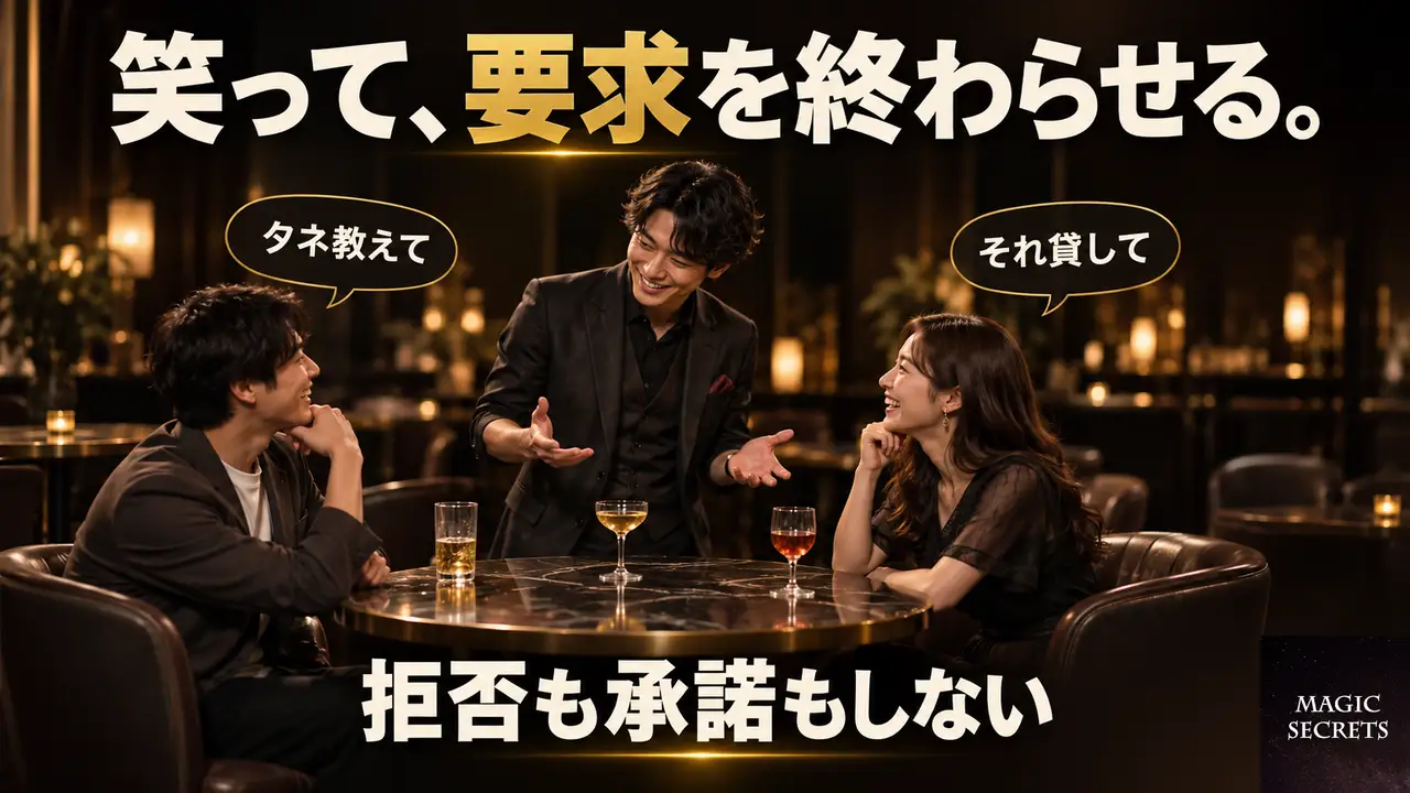 「タネ教えて」「貸して」と言われた時の切り返しは、どう収録されているのか