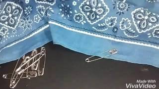 ハンカチの穴が移動　　 驚きの安全ピン マジック【種明かし付き】 handkerchief  safety pin penetration　（Exposure of a trick）