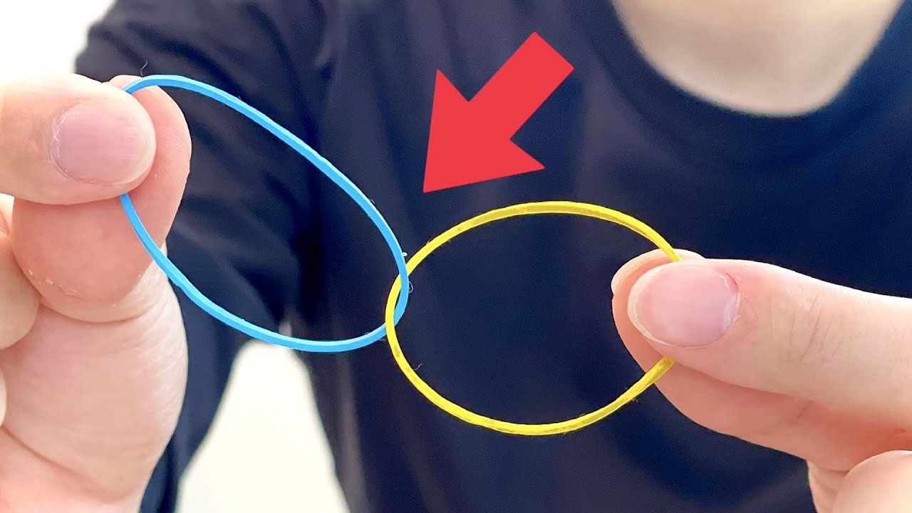 本当は教えたくない、プロ級なのに簡単な輪ゴム貫通マジックの