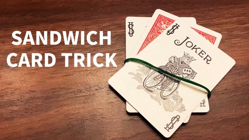 【解説】輪ゴムカードマジック(サンドウィッチカード) rubber band card tricks tutorial